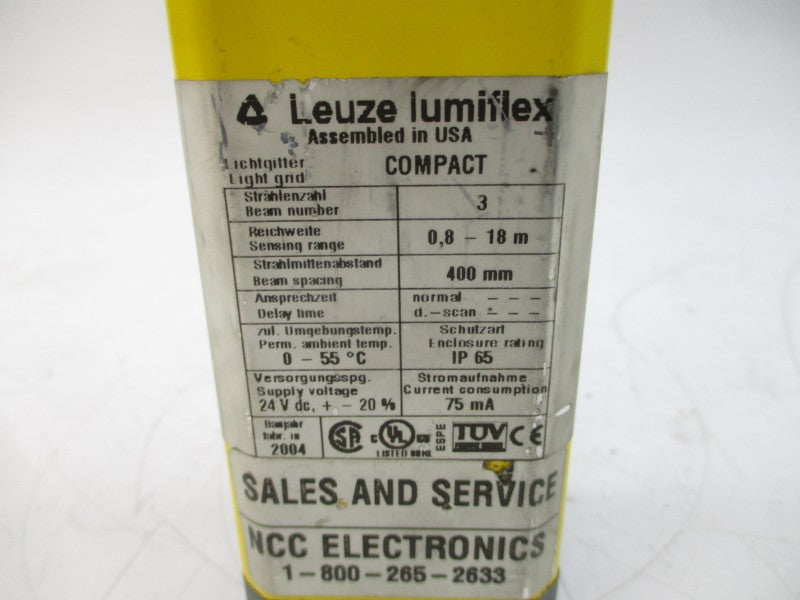 LEUZE LUMIFLEX CT400/3BH3 24VDC NSNP