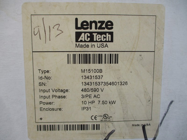 LENZE M15100B 13431537 480/590VAC 12.5A NSMP