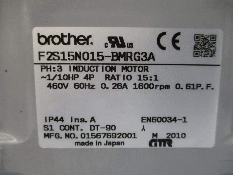 BROTHER F2S15N015-BMRG3A 460V 0.26A NSMP