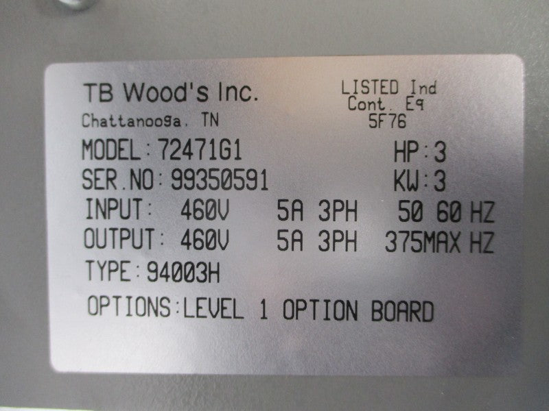 TB WOODS 72471G1 460V 5A NSMP