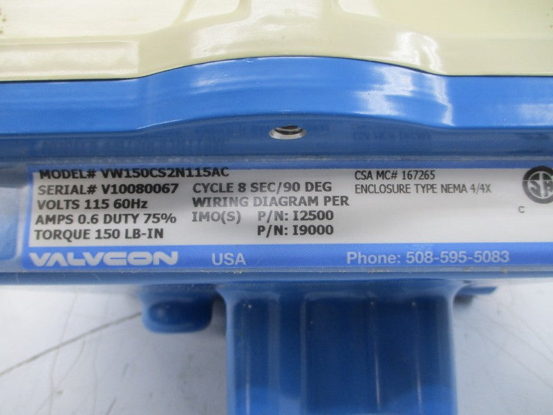 VALVCON VW150CS2N115AC 115V 0.6A NSNP