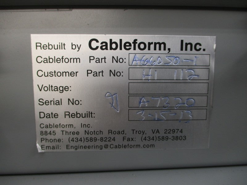 CABLEFORM A66050-1 HI-112 UNMP