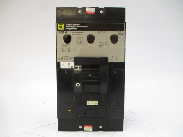SQUARE D LAL36400V8002 SER. 4 600V 400A NSMP
