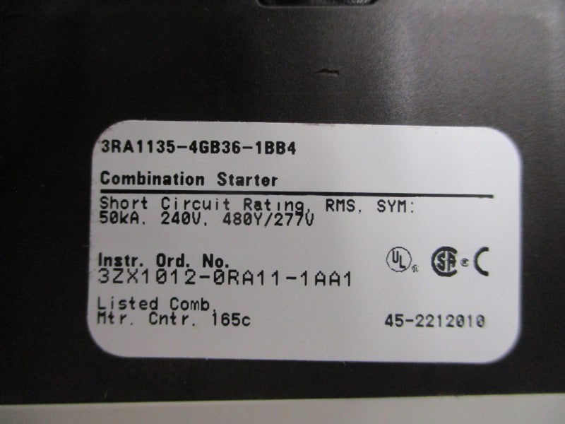 SIEMENS 3RA1135-4GB36-1BB4 24VDC 36-45A NSMP