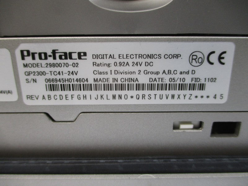 DIGITAL ELECTRONICS 2980070-02 GP2300-TC41-24V 24VDC 0.92A NSMP