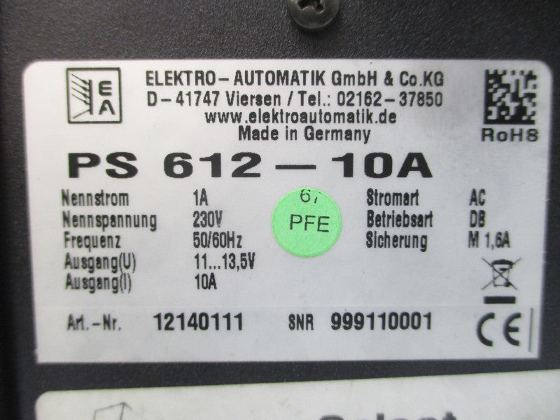 ELEKTRO-AUTOMATIK PS612-10A 12140111 230V 10A UNMP