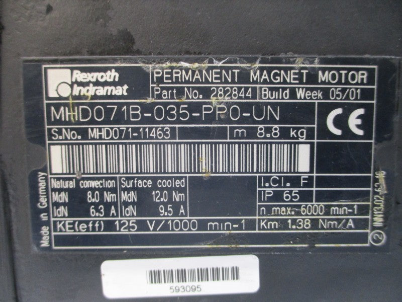 REXROTH MHD071B-035-PP0-UN 282844 125V 6.3/9.5A UNMP