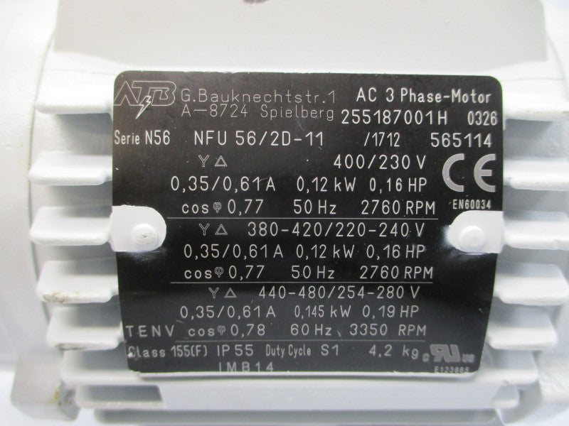 SKF FLM12-4041+1FV W/ NFU56/2D-11 400/230V 0.35/0.61A NSNP