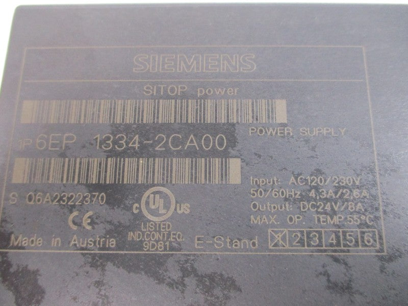 SIEMENS 6EP1334-2CA00 120/230VAC 4.3/2.6A NSMP