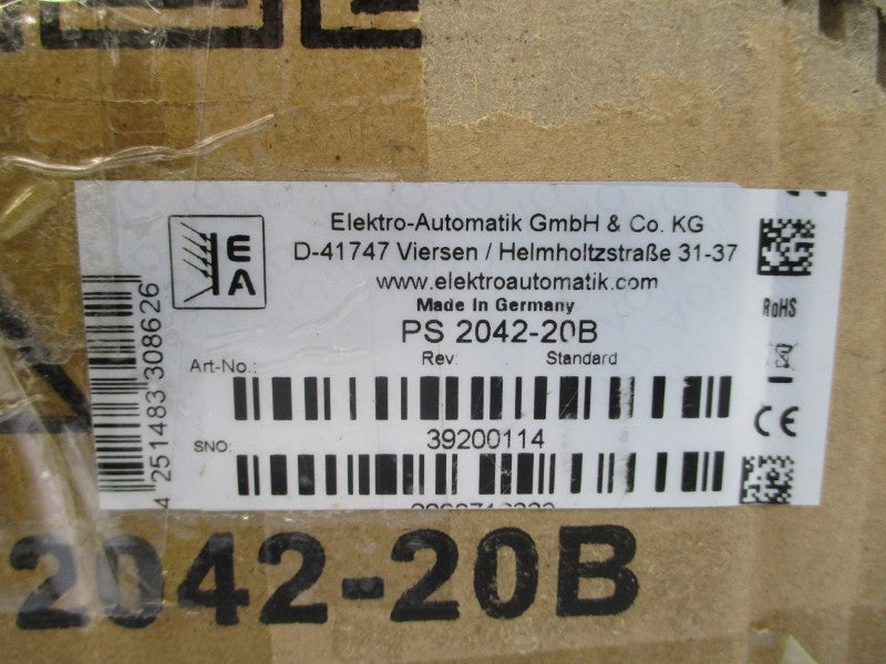ELEKTRO-AUTOMATIK PS2042-20B 100-240VAC 4.2-1.7A NSMP