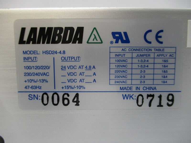 LAMBDA HSD24-4.8 240VAC 4.8A NSMP