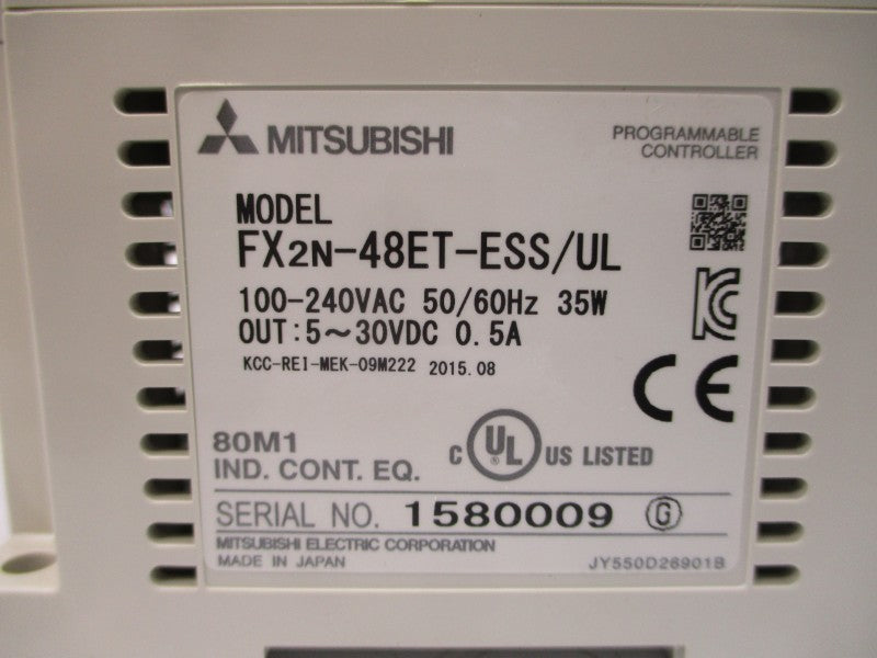 MITSUBISHI FX2N-48ET-ESS/UL 100-240VAC 0.5A NSMP
