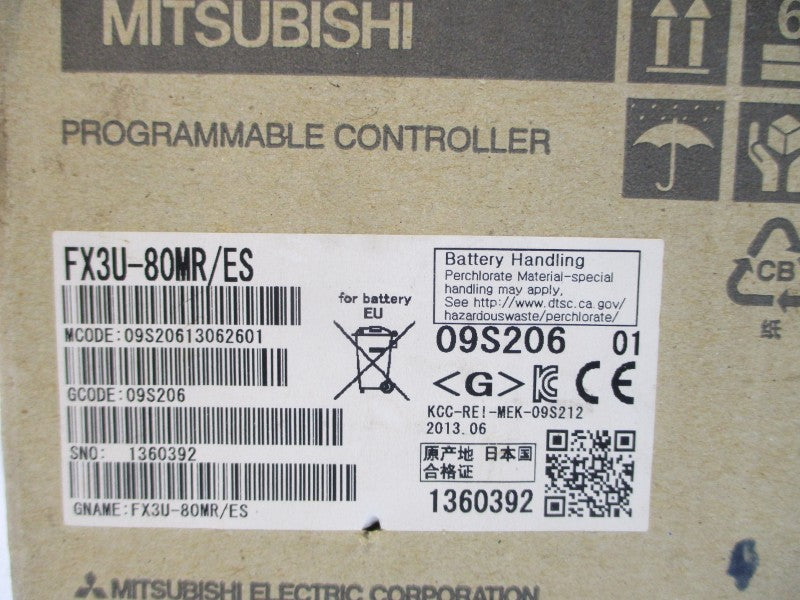 MITSUBISHI FX3U-80MR/ES 100-240VAC 2A NSMP