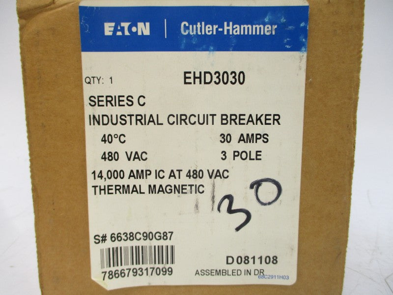 CUTLER HAMMER EHD3030 SER. C 480VAC 30A NSMP