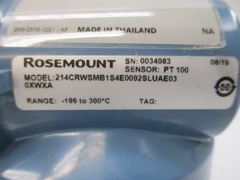ROSEMOUNT 214CRWSMB1S4E0092SLUAE030XWXA NSMP