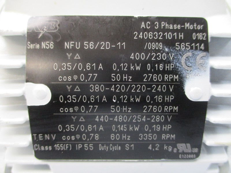 SKF MFE5-4000-V57A+1FV W/ NFU56/2D-11 440-480/254-280V 0.35/0.61A NSNP