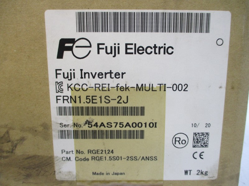 FUJI ELECTRIC FRN1.5E1S-2J 200-240V 9.5A NSMP