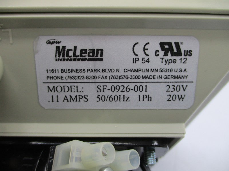 MCLEAN SF-0926-001 230V .11A NSMP