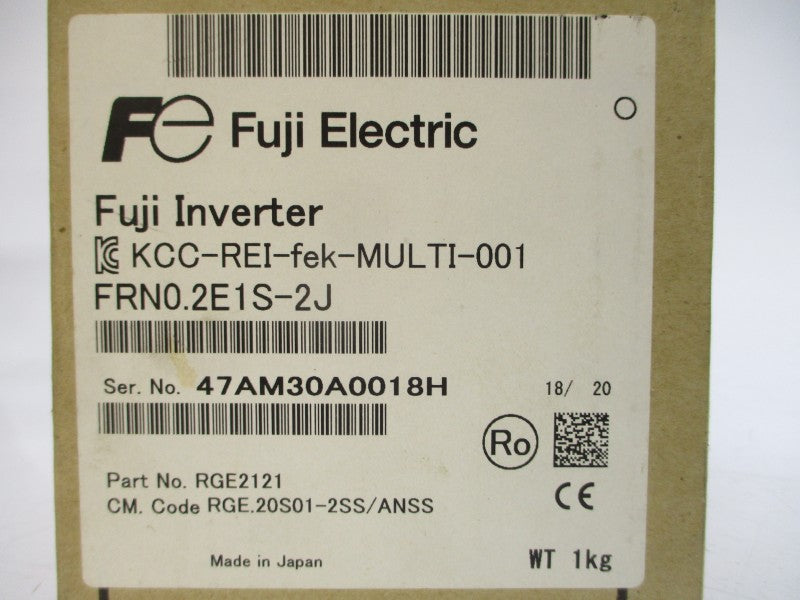 FUJI ELECTRIC FRN0.2E1S-2J 200-240V 1.8A NSMP