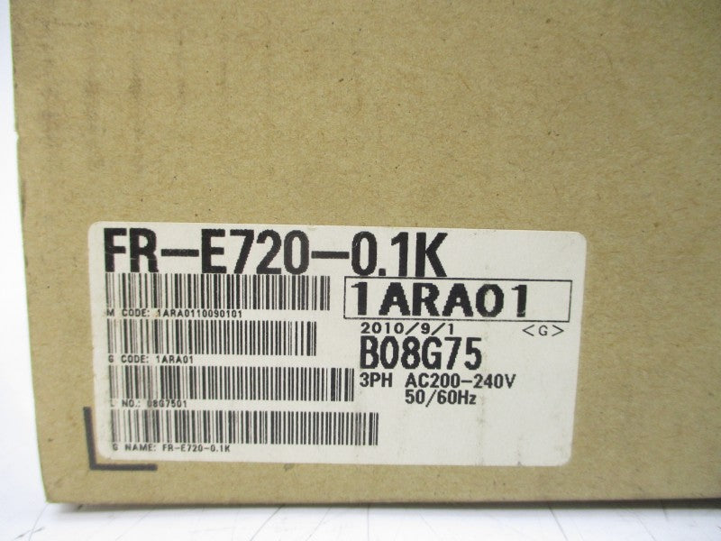 MITSUBISHI FR-E720-0.1K 200-240VAC 1.5A NSMP