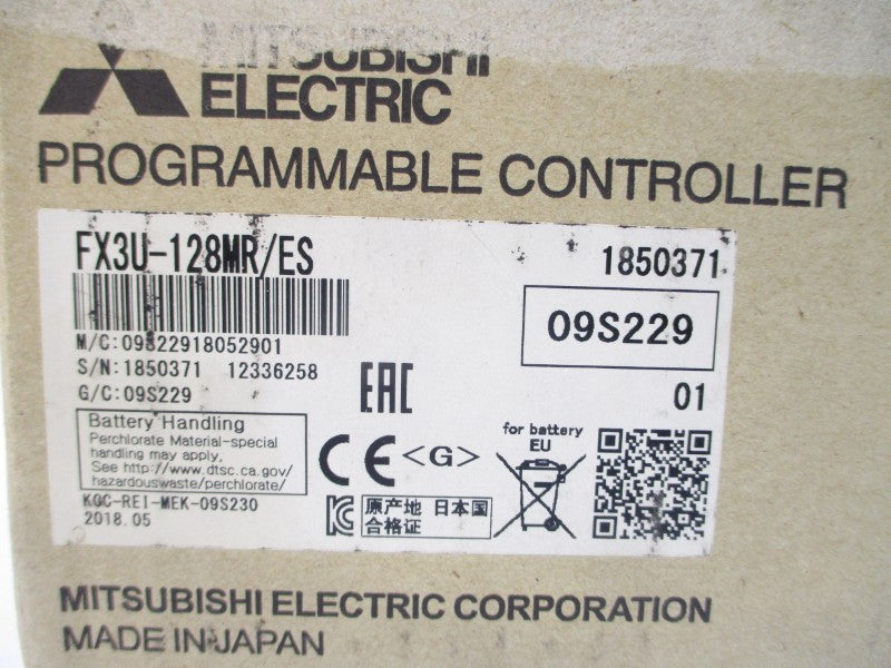 MITSUBISHI FX3U-128MR/ES 100-240VAC 2A NSMP