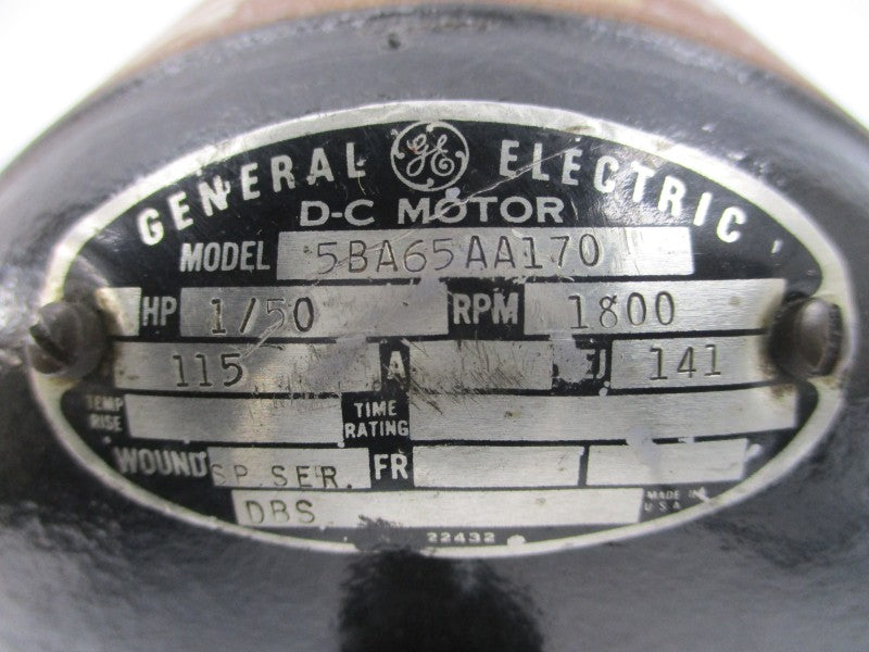 GENERAL ELECTRIC 5BA65AA170 115V UNMP