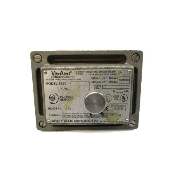 METRIX INSTRUMENT 5550-111-01 480VAC 15A UNMP