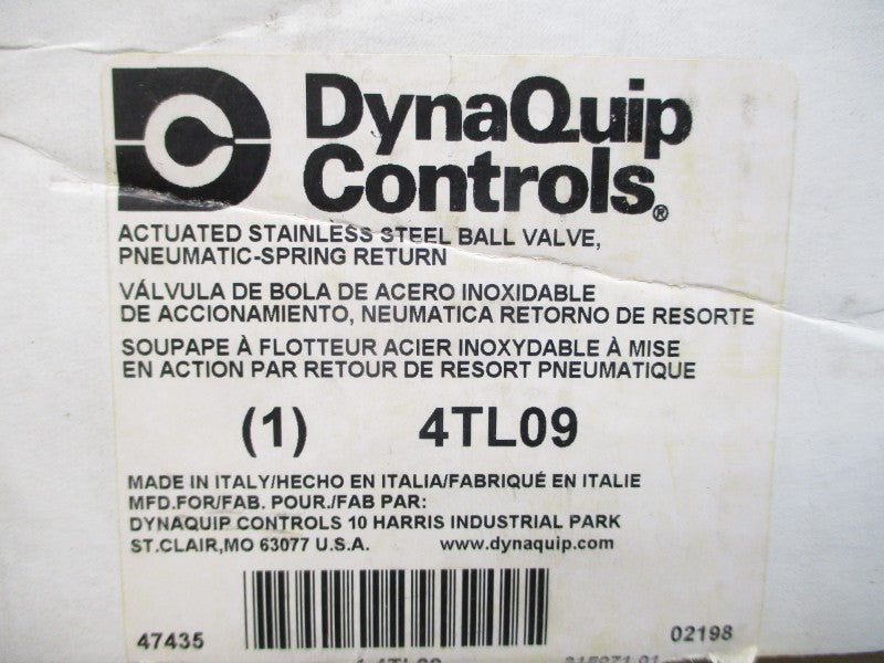 DYNAQUIP CONTROLS 4TL09 AP0503 1/4" NSMP