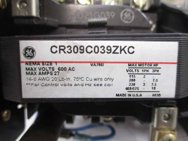 GENERAL ELECTRIC CR309C039ZKC 48VDC 27A UNMP