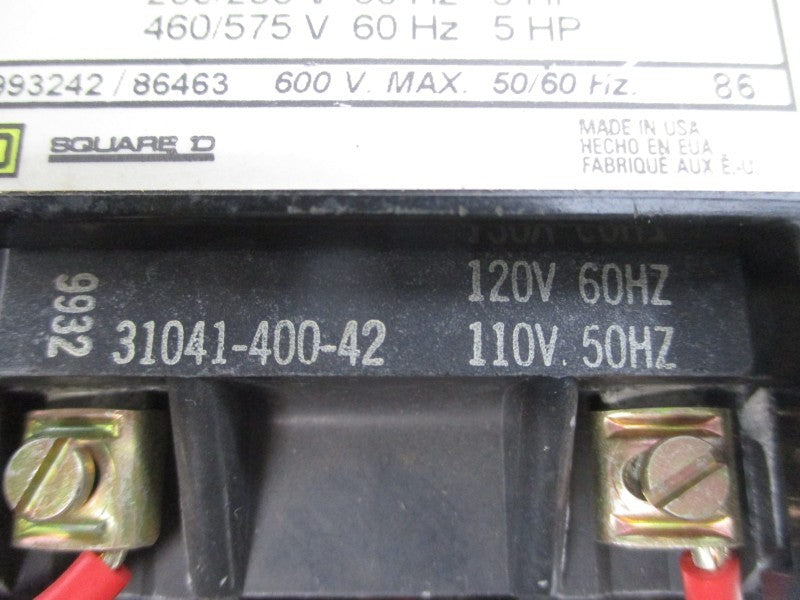 SQUARE D 8536SBO2SV02 SER. A 110/120V (AS PICTURED) UNMP