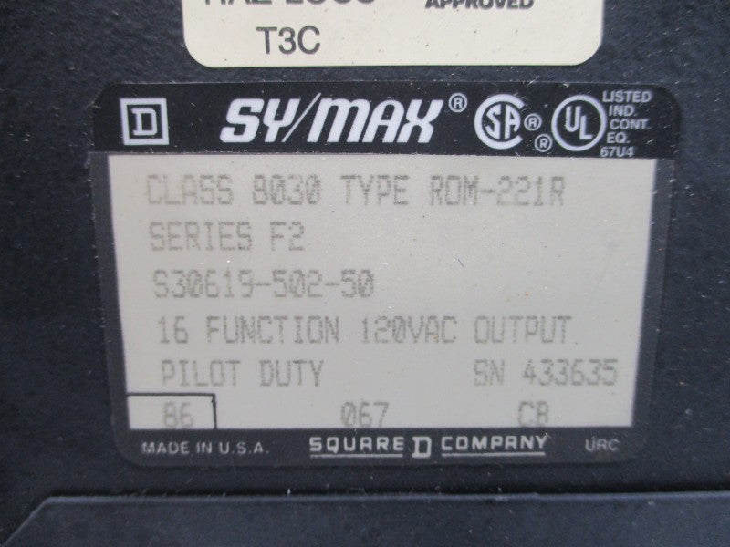 SQUARE D 8030ROM221R SER. F2 120VAC UNMP