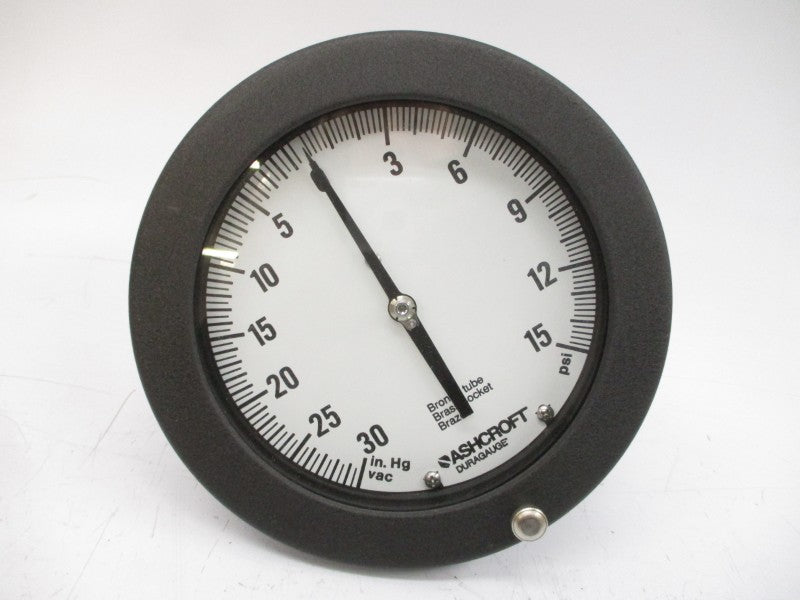 ASHCROFT 60-1377-AS-04B-30IMV&15# 30"HGVAC-15PSI 6" NSMP