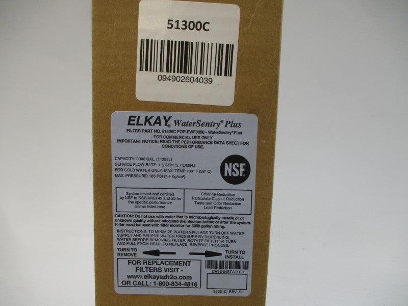 ELKAY 51300C 105PSI REV. SII NSMP