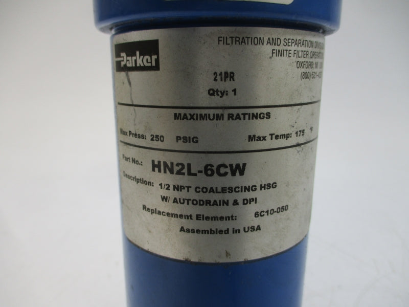 PARKER HN2L-6CW 250PSI 1/2" UNMP