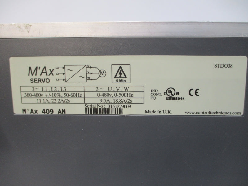 CONTROL TECHNIQUES M'AX409_AN STDO38 380-480V 11.1/22.2A NSNP