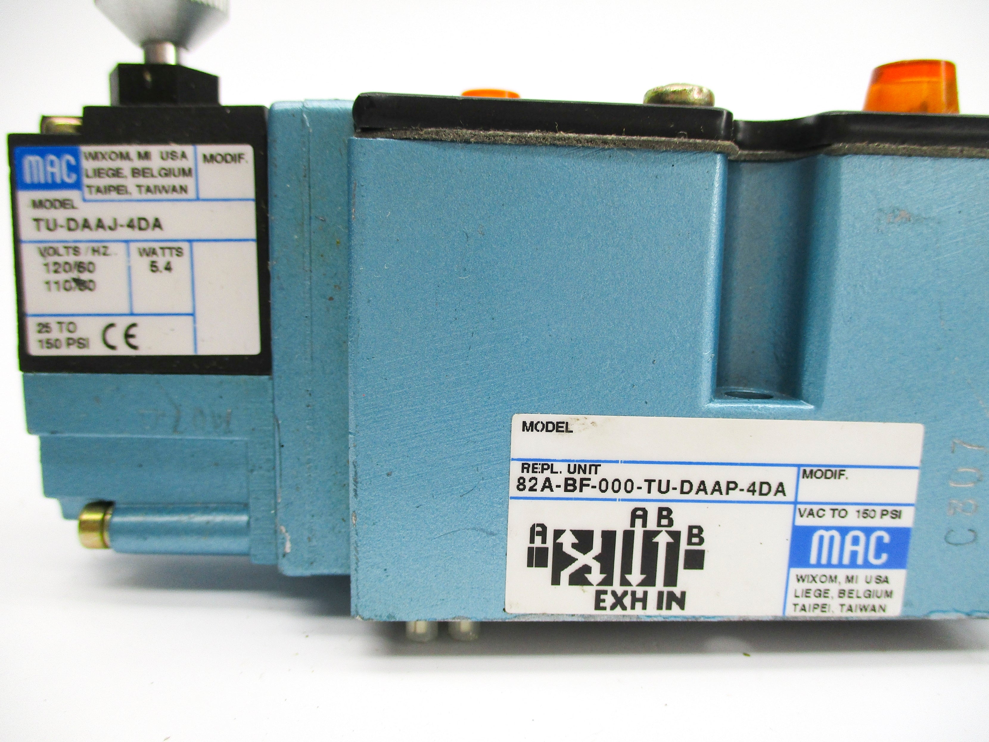MAC 82A-BF-000-TU-DAAP-4DA 150PSI 110/120V NSNP