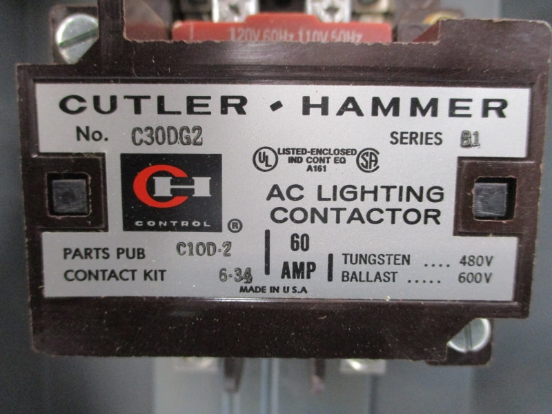 CUTLER HAMMER C30DG2AB SER. B1 120V 60A NSMP
