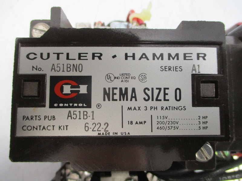 CUTLER HAMMER A51BN0A SER. A1 120V 18A NSMP