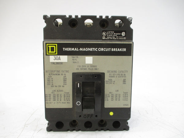 SQUARE D FAL36030 SER. 2 600V 30A NSMP