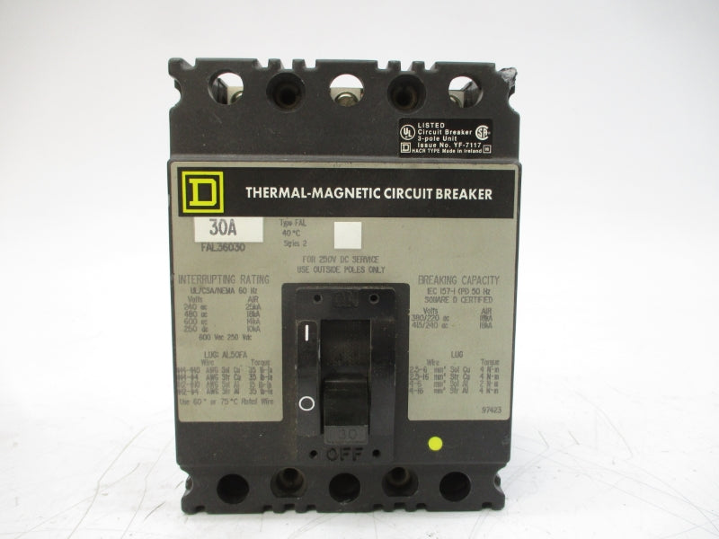 SQUARE D FAL36030 SER. 2 600V 30A NSMP
