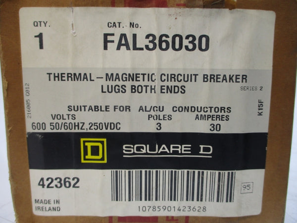 SQUARE D FAL36030 SER. 2 600V 30A NSMP