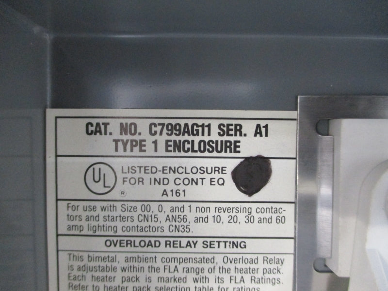 CUTLER HAMMER AN16DG1A SER. A1 110/120V 27A NSMP