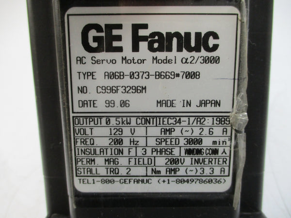 GE FANUC A06B-0373-B669#7008 129VAC 2.6A NSNP