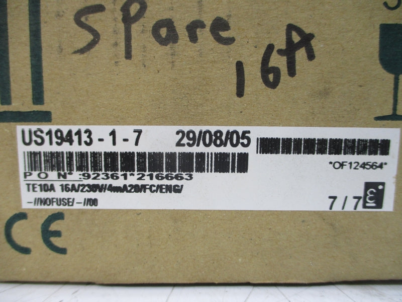 EUROTHERM TE10A16A/230V/4MA20/FC/ENG/-//NOFUSE/-//00 230V 16A NSMP