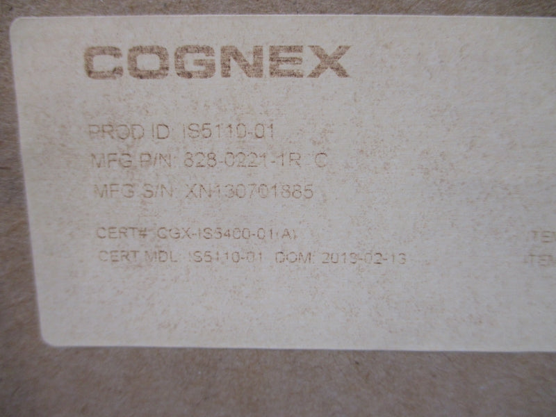 COGNEX IS5110-01 828-0221-1R 24VDC REV. C NSMP