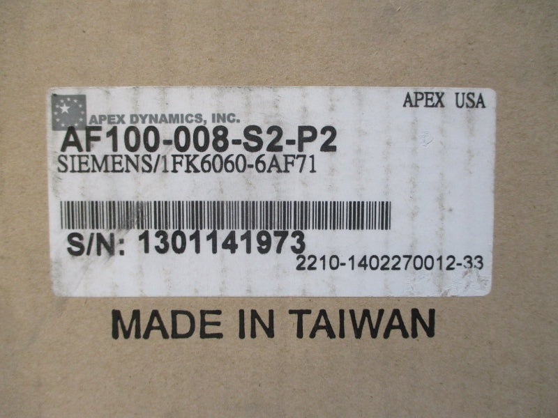 APEX DYNAMICS AF100-008-S2-P2 NSMP