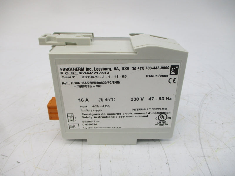 EUROTHERM TE10A16A/230V/4MA20/FC/ENG/-//NOFUSE/-//00 230V 16A NSMP