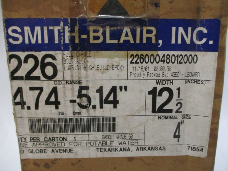 SMITH-BLAIR 226 22600048012000 4.74-5.14" NSMP