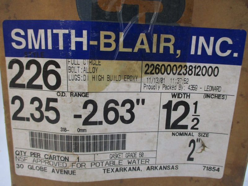SMITH-BLAIR 226 22600023812000 2.35-2.63" NSMP