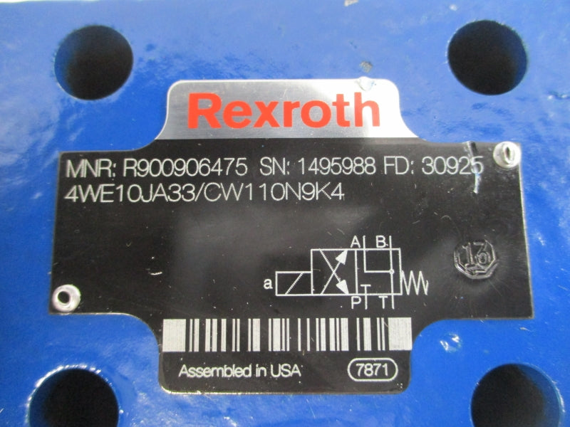 REXROTH 4WE10JA33/CW110N9K4 R900906475 110/120V NSNP